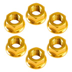 6x Rear Sprocket Nuts M10 Gold for Ducati Panigale V2 V4 V4S 1199 1299 (2012–2024)
