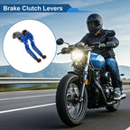 Brake Clutch Levers for Suzuki GSXR600 (2006–2025) 1 Pair Blue Handle Black End