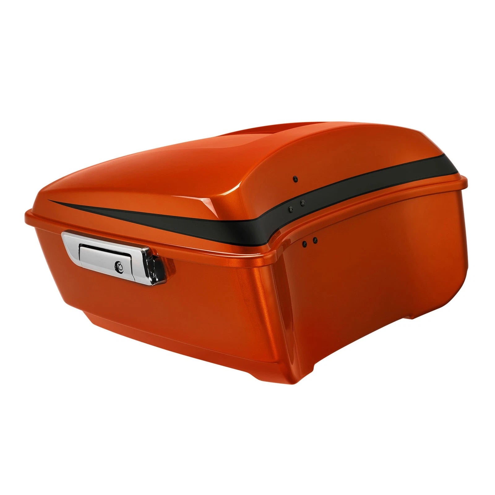 King Trunk for Harley Road Glide (2014–2025) Scorched Orange/Black Denim