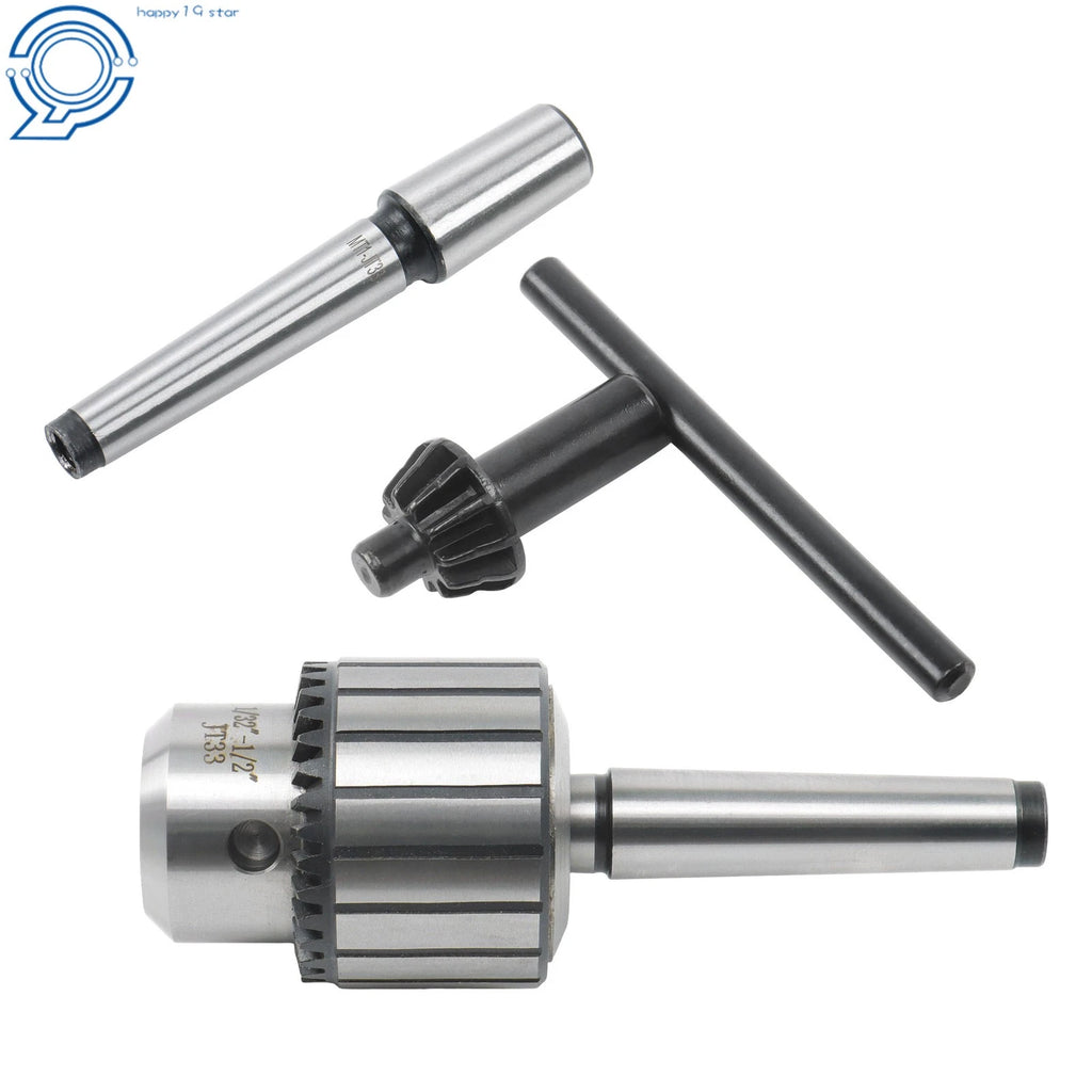 Set of 4 Drill Chucks with Morse Taper Arbors for Various Models (JT33)