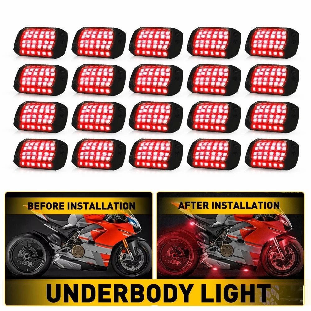Set of 4 LED Underbody Light Lamps Kit for Universal Cars (Universal)