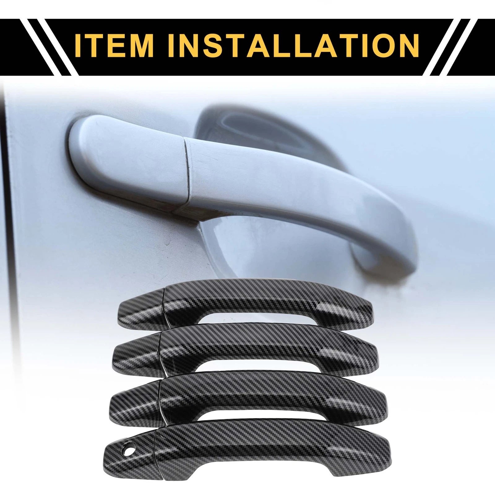 Set of 4 Exterior Door Handle Covers for Chevrolet Silverado 1500 (2019–2023)