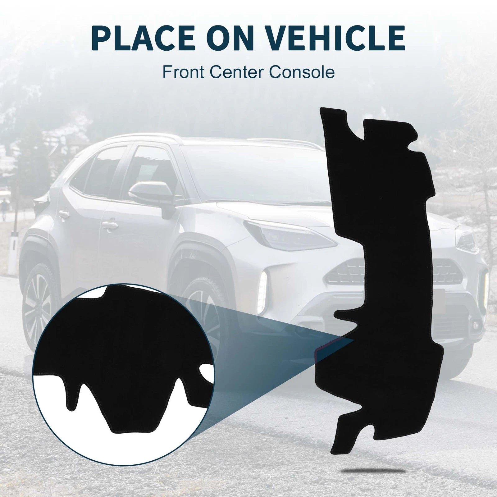 Dashboard Dash Cover Mat for Toyota Yaris Cross (2021–2023) - Black, Set of 1