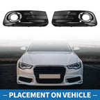 1 Pair Front Fog Light Grill for Audi Q5 (2013–2017) No. 8R0807681M/8R0807682J