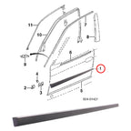 Door Molding for Mercedes E-Class Sedan Wagon (2010–2013) Front Driver Side Chrome