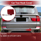 Tow Hook Cover Cap for BMW X5 E70 (2011–2013) No. 51127271816 Red
