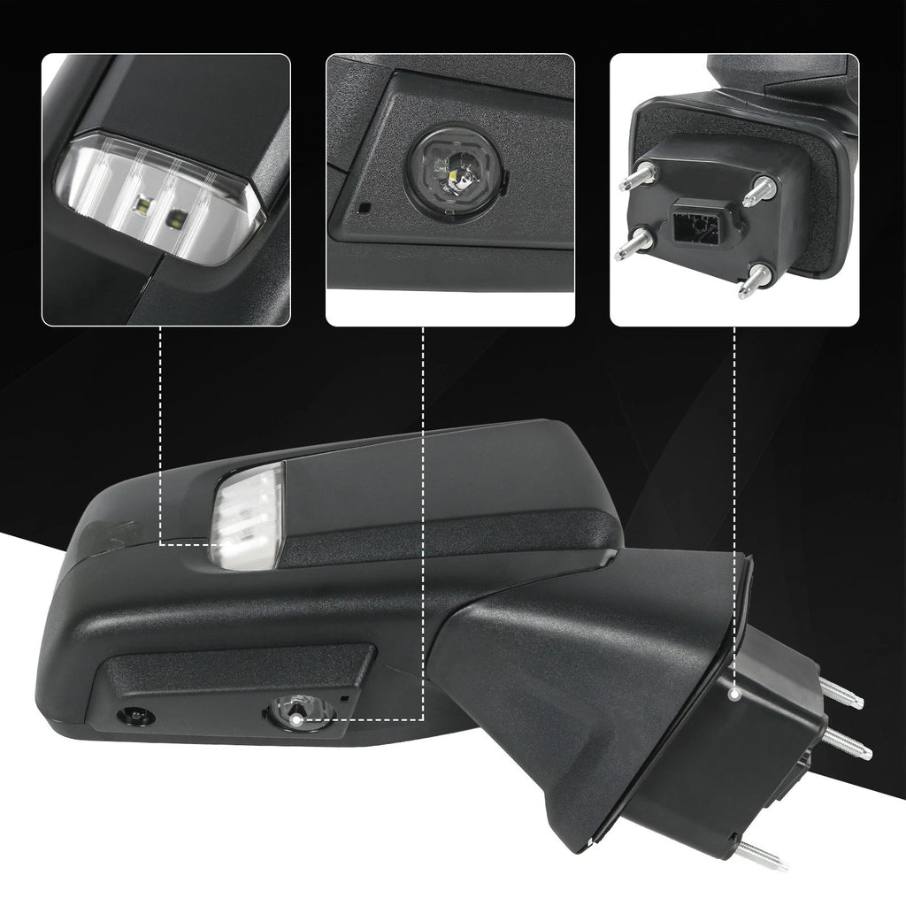 Right Side Power Heated Mirror with Temp & BSM for Chevy Silverado 1500 (2019-2024)