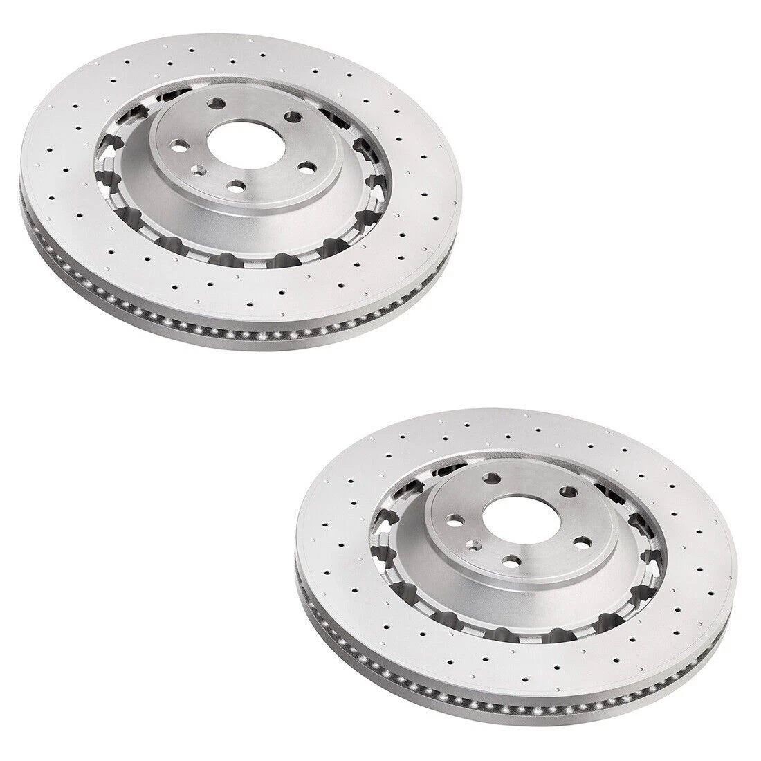 2X Brembo Front Drilled 370mm Brake Disc Rotors for Audi RS3 (2017–2020)