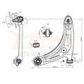 8pcs Suspension Front Control Arms Tie Rods Sway Bars for Toyota Yaris (2007–2008)