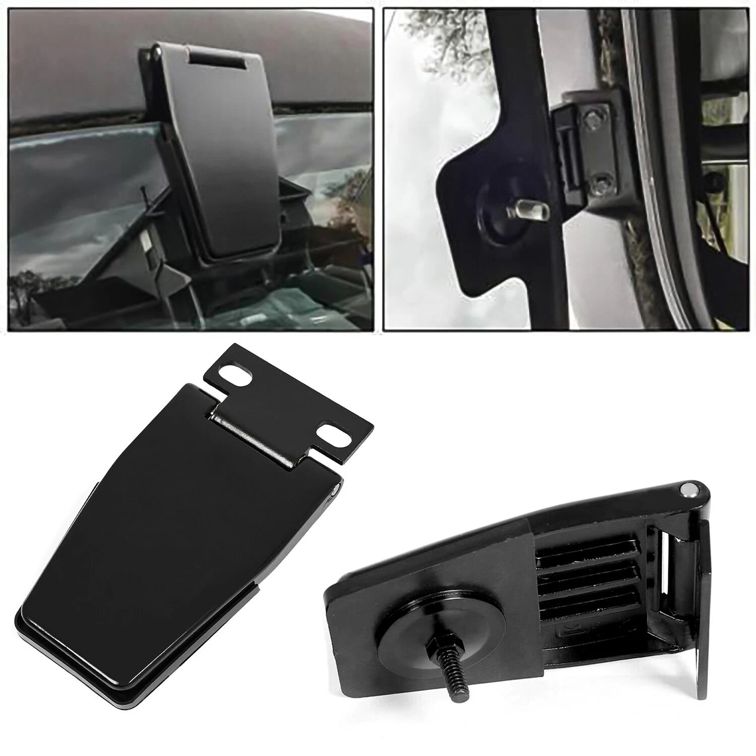 2X Liftgate Rear Hatch Window Glass Hinge for Jeep Wrangler TJ YJ (1987–2006)