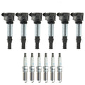 Set of 6 Ignition Coils & NGK Laser Iridium Spark Plugs for Enclave CTS CX-9
