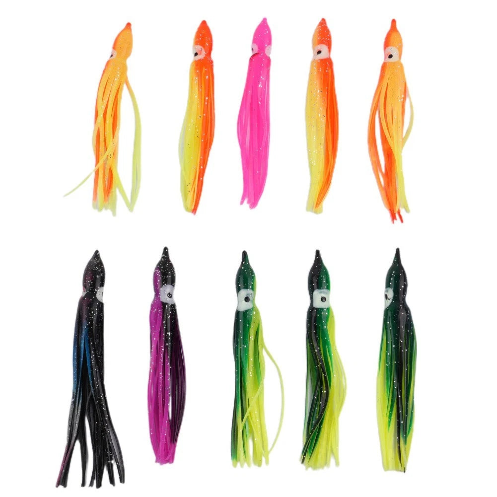 10X Fishing Lures Soft Bait 5cm/7cm/10cm/12cm Mixed Color