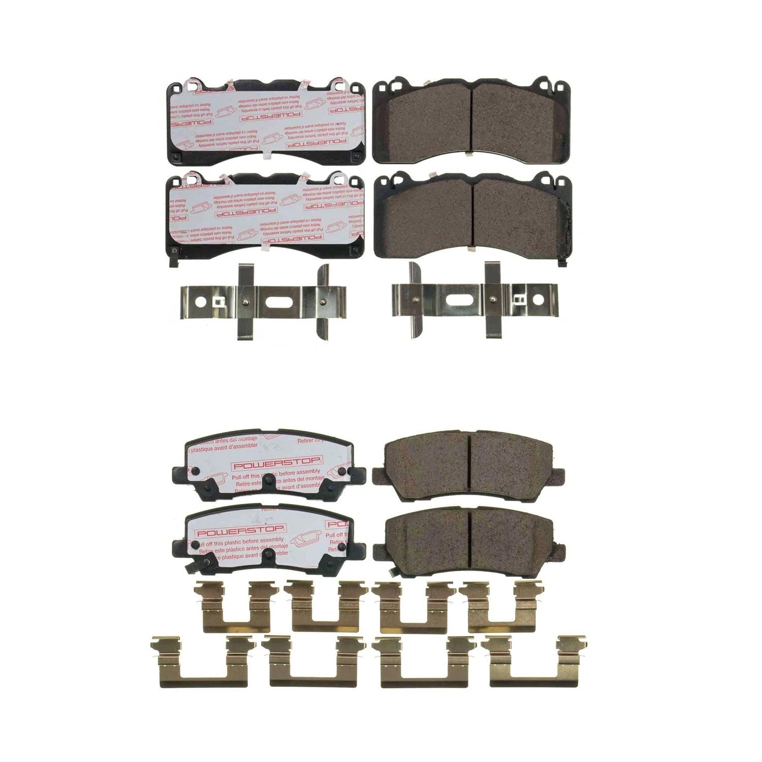 PowerStop Front & Rear Next Gen Carbon Fiber Disc Brake Pads Kit for Ford Mustang