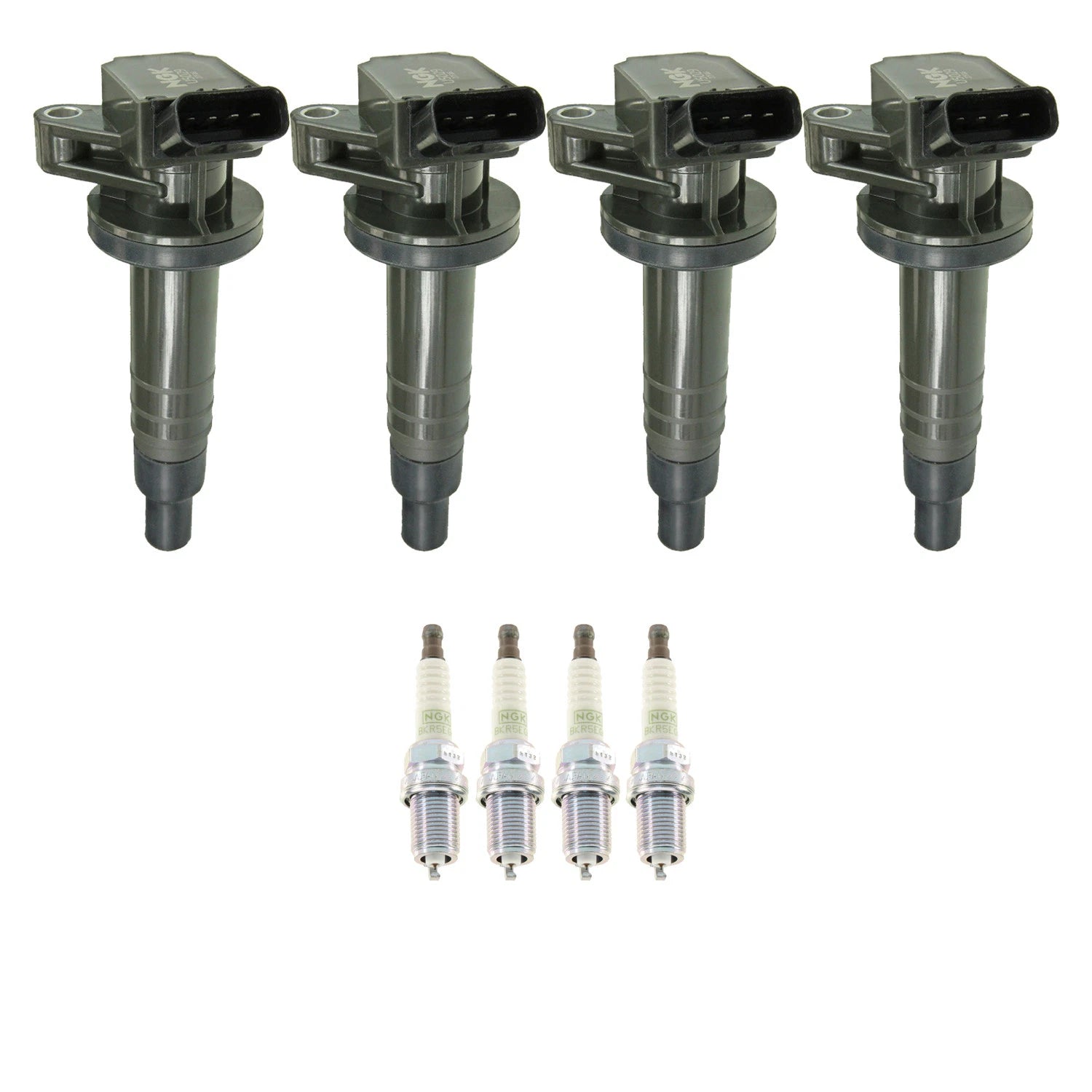 Set of 4 NGK Ignition Coils & Platinum Spark Plugs for Toyota Celica Corolla (1999–2005)