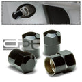 Set of 4 Aluminum Coated Tire Rim Valve Air Port Dust Cover Stem Caps for
