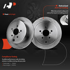 Front Disc Brake Rotors & Ceramic Pads for Hyundai Azera (2012-2017)