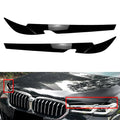 Glossy Black Headlight Eyebrow Covers for BMW 5 Series G30 G31 M5 F90 (21-23)