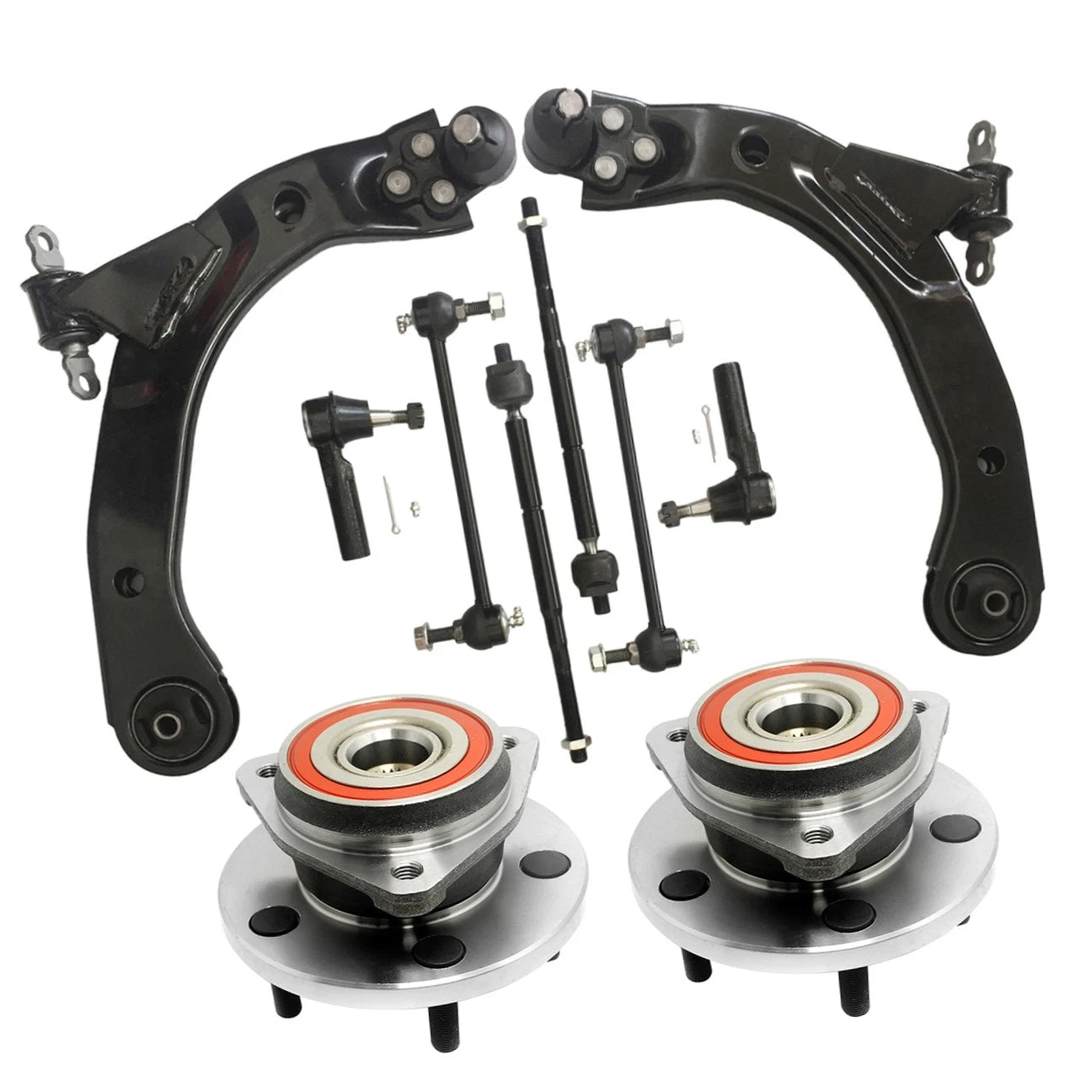 Wheel Hub & Suspension Control Arm Ball Joint Kit for Chevy Pontiac Cobalt G5 (2005–2010)