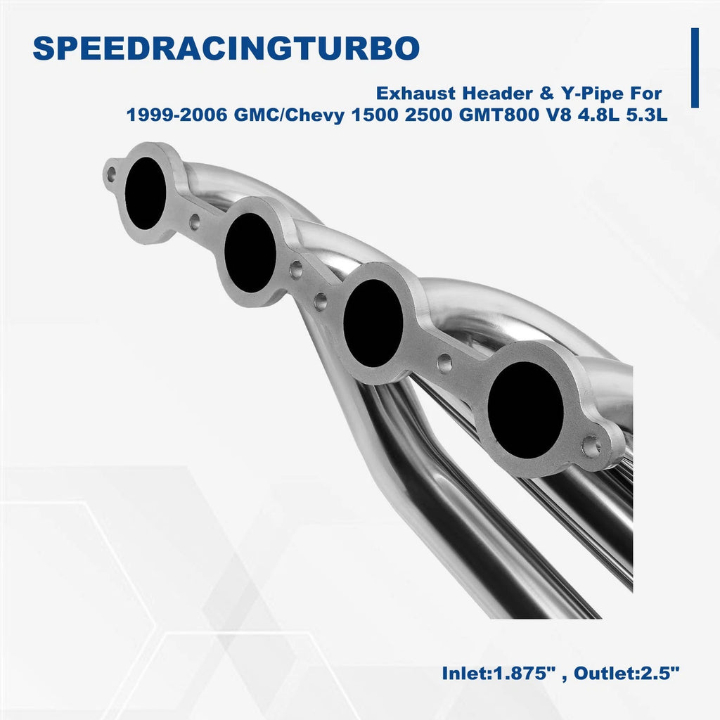 Exhaust Header for GMC Chevy 1500 2500 GMT800 V8 (1999–2006)