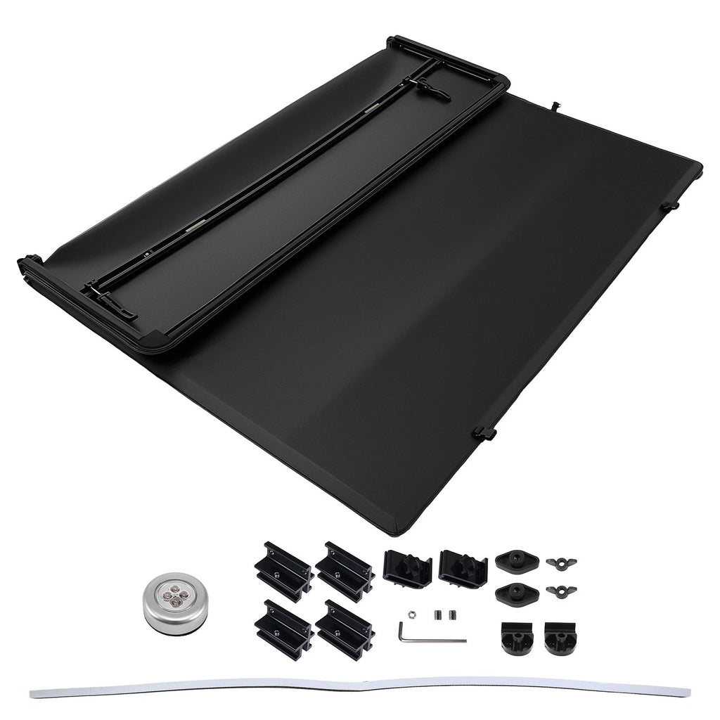 6 ft Bed Soft Tri-Fold Tonneau Cover for Toyota Tacoma (2016–2025) Vinyl Aluminum