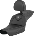 SADDLEMEN RoadSofa™ for Harley FXDWG (2004–2005) - Carbon Fiber, Driver Backrest