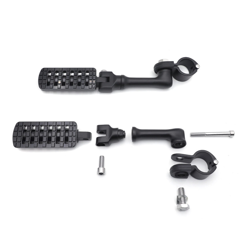 CNC Foot Pegs for Harley Road Glide (4.5" Long, Clamp 1.25")