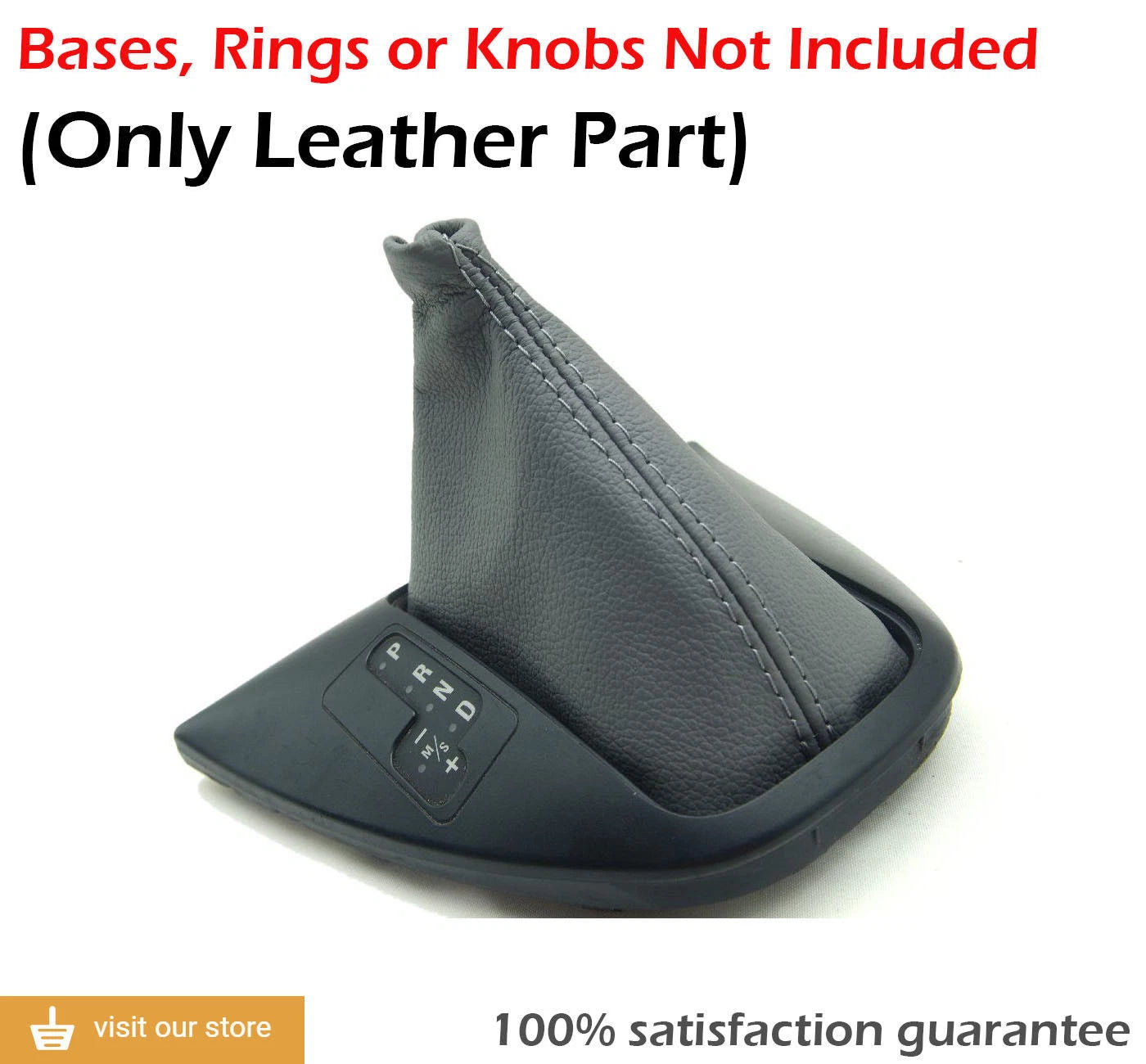 Leather Synthetic Automatic & E Brake Boot for BMW X5 (2000–2006) Gray
