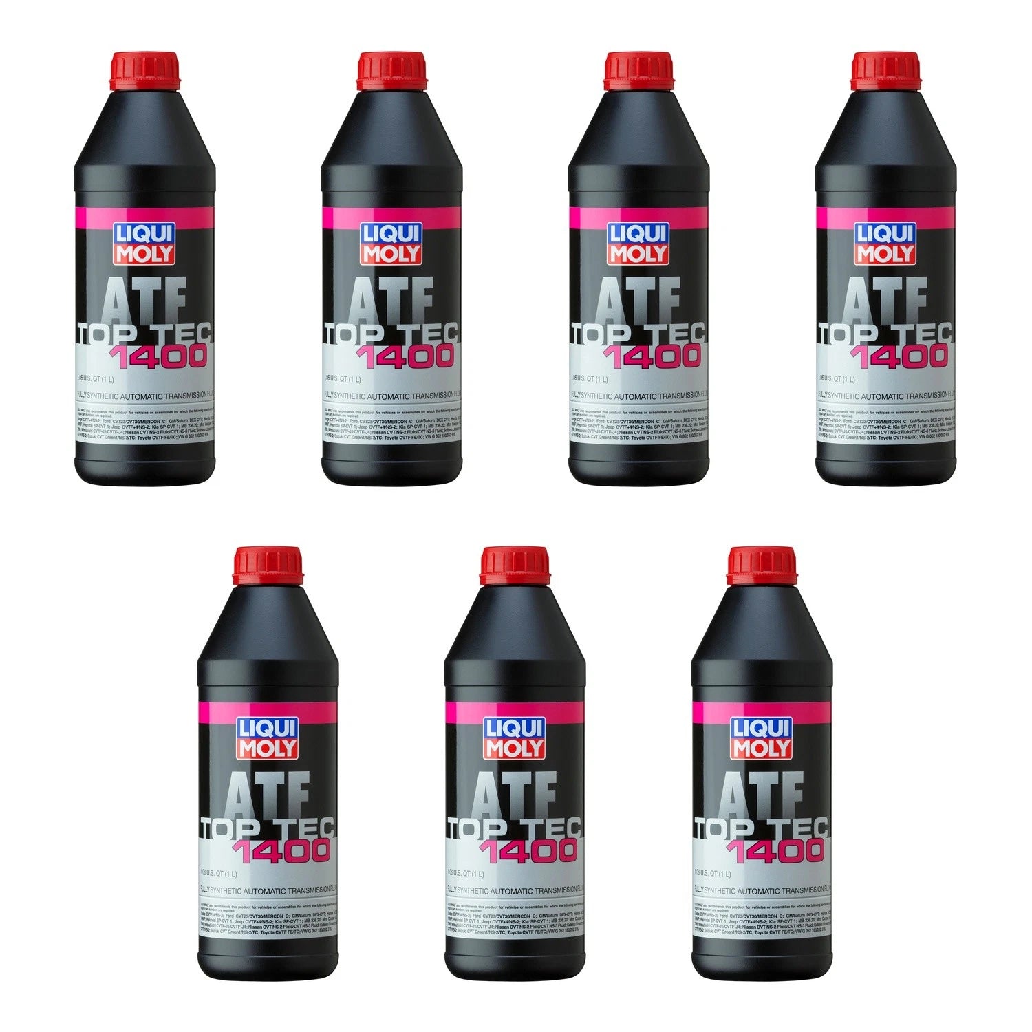Set of 7 Liqui Moly Top Tec ATF 1400 Automatic Transmission Fluid (7L)
