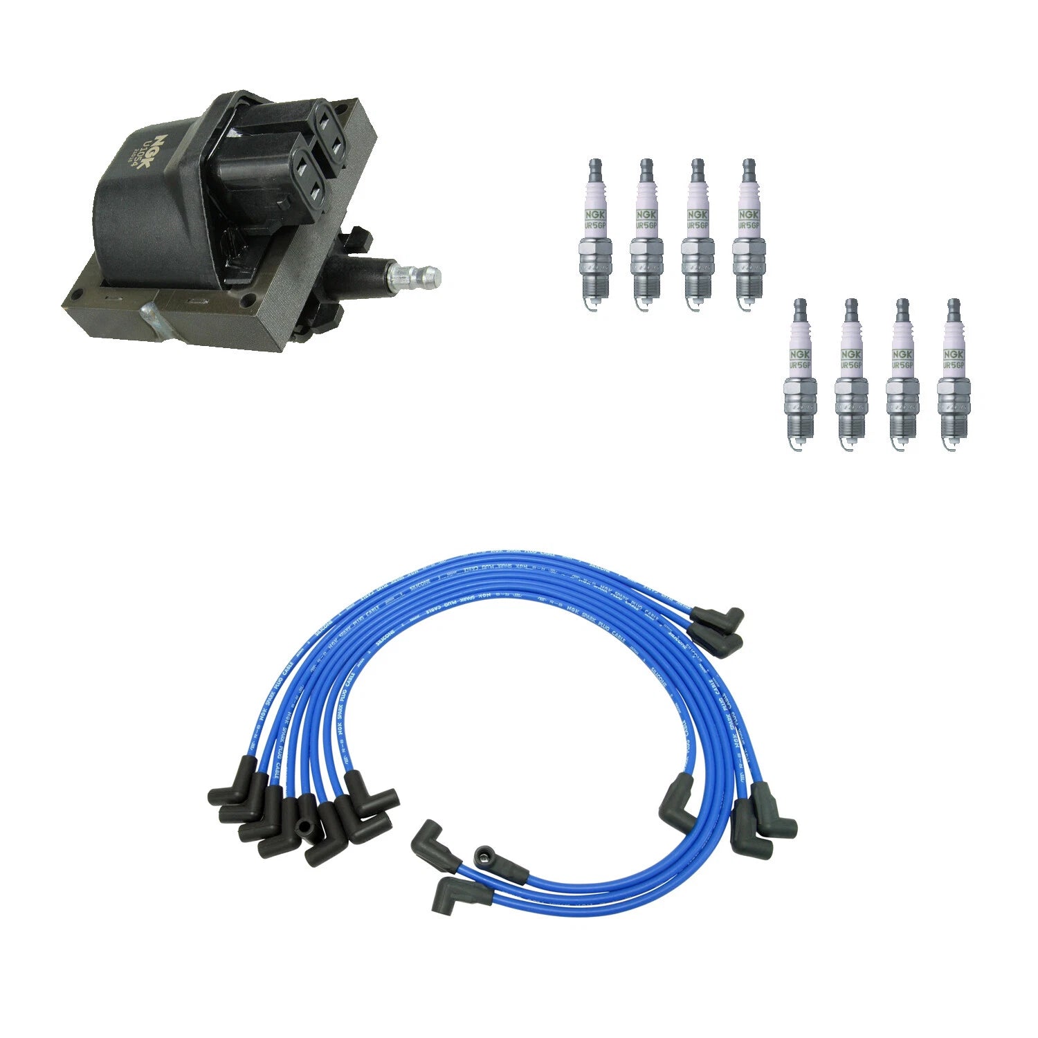 Set of 8 NGK Ignition Coil Wires & Platinum Spark Plugs for Blazer C1500 G20 (1995–2005)