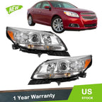 Set of 2 Halogen Headlight Headlamps for Chevrolet Malibu (2013–2015)