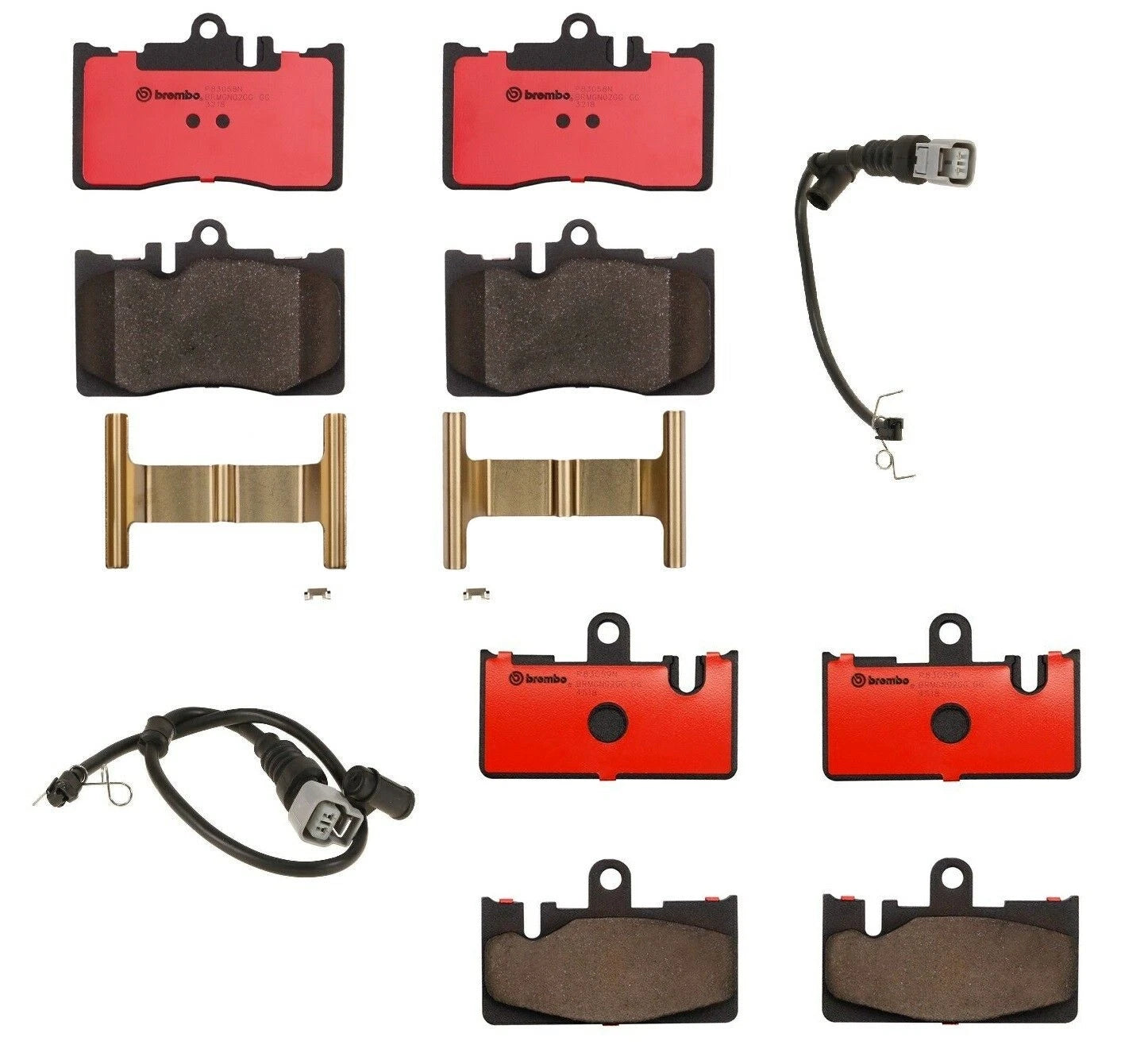 Set of 4 Brembo NAO Ceramic Brake Pads for Lexus LS430 (2001–2006)