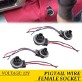 Set of 4 Turn Signal Brake Tail Light Wire Harness for LED Bulb