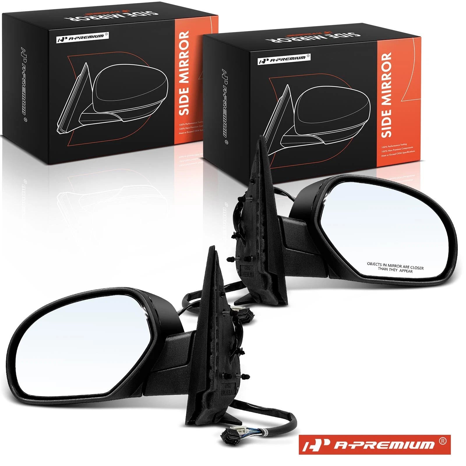 Power Mirrors Pair with Power Fold for Silverado 1500 Sierra 1500 (2007–2008)