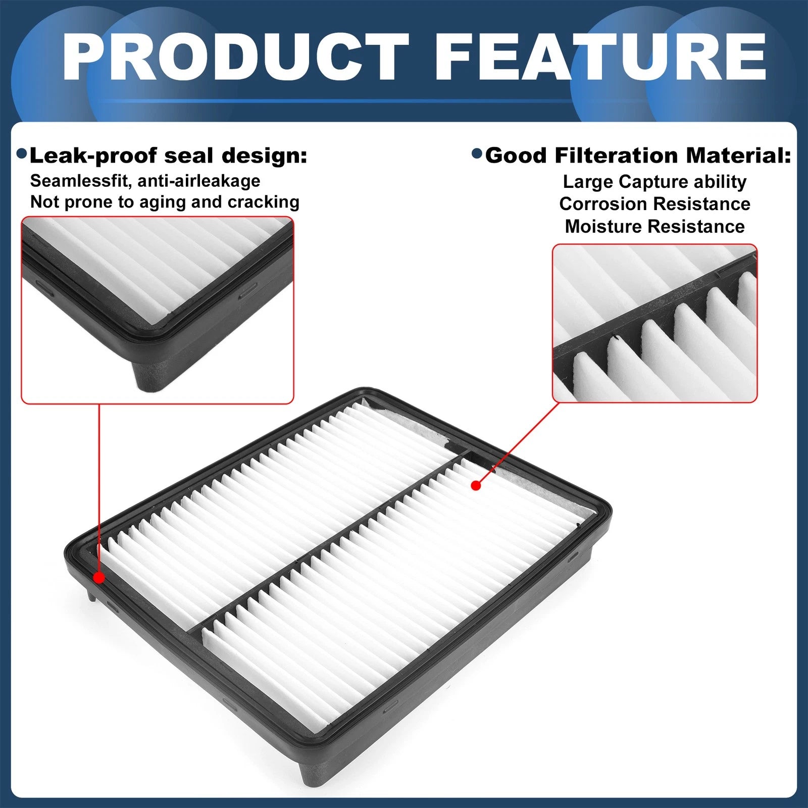 Car Engine Air Filter No. 281132P100 for Kia Optima (2012–2015)
