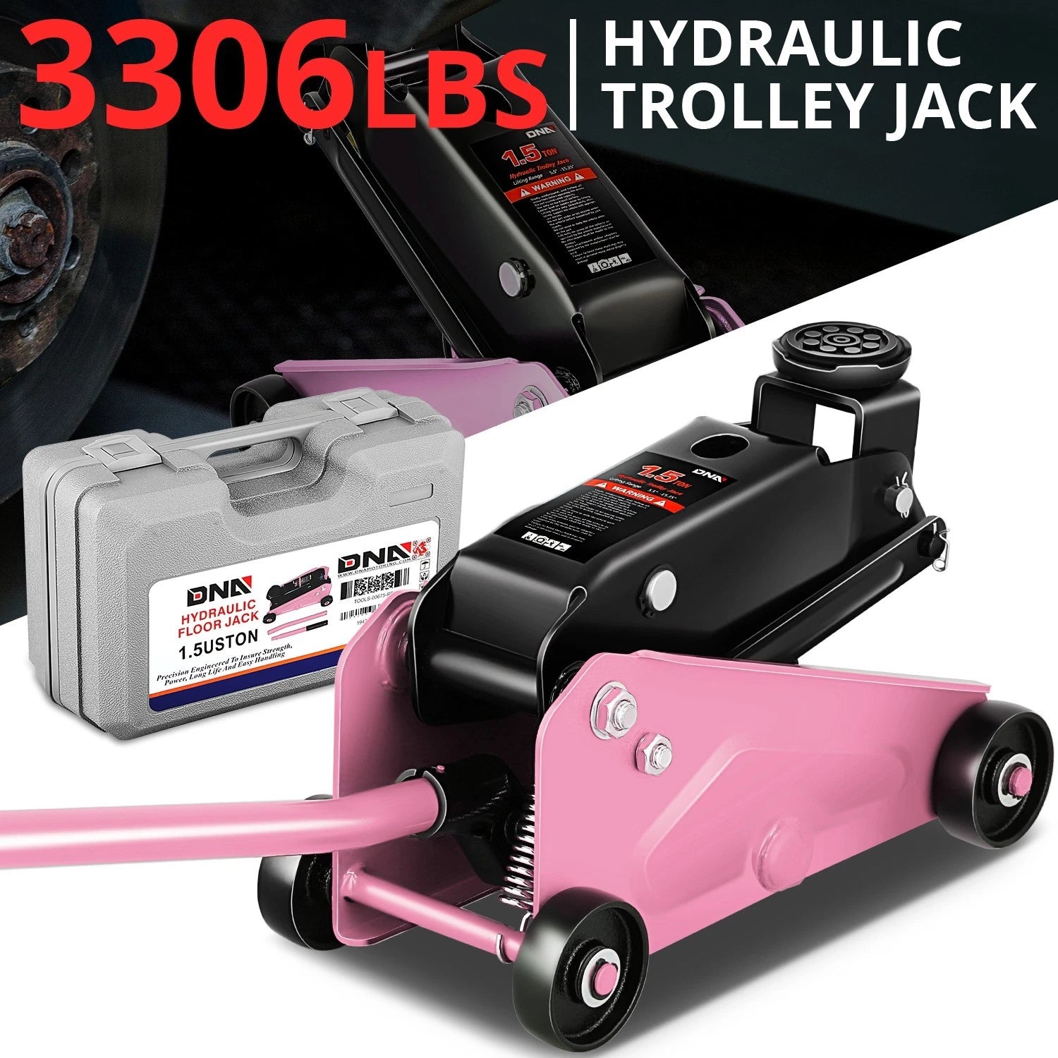 5.5-15in Hydraulic Floor Jack for Universal Use (3000lbs Capacity)