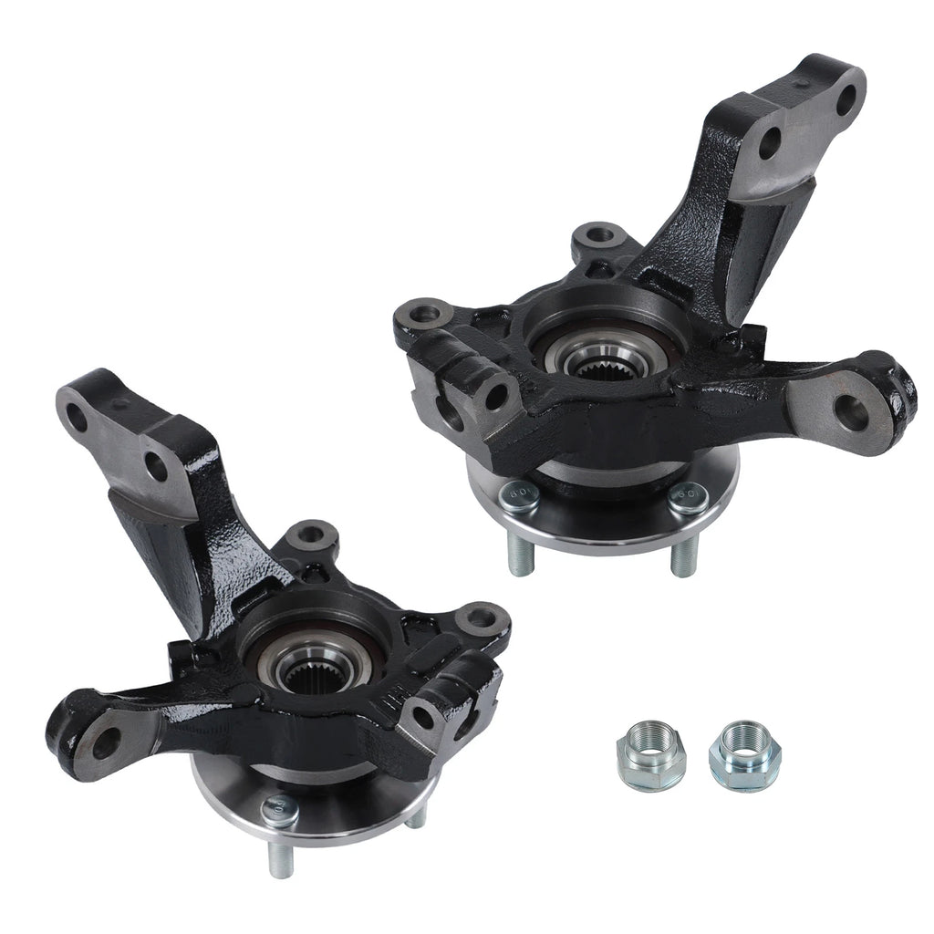 2X Front Knuckle & Wheel Hub Bearing for Nissan Versa (2014–2019)