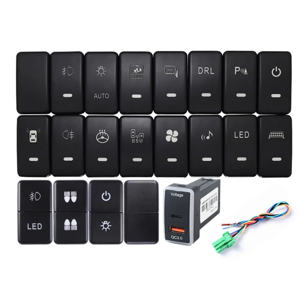2X LED Dashboard Control Switch Button for Honda Accord (2003–2007)