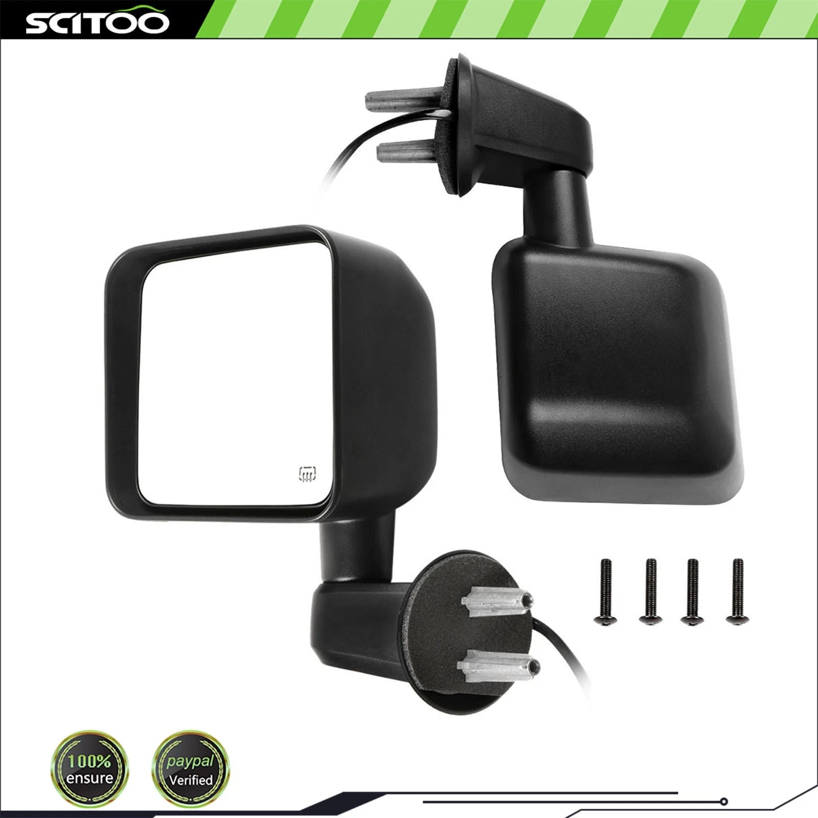Power Heated Exterior Mirrors for Jeep Wrangler (2007–2017) - Left + Right