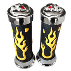 7/8" Yellow Flame Hand Grips for Kawasaki Z1000 Z750 ER6n ER6f ZRX (2003–2023)