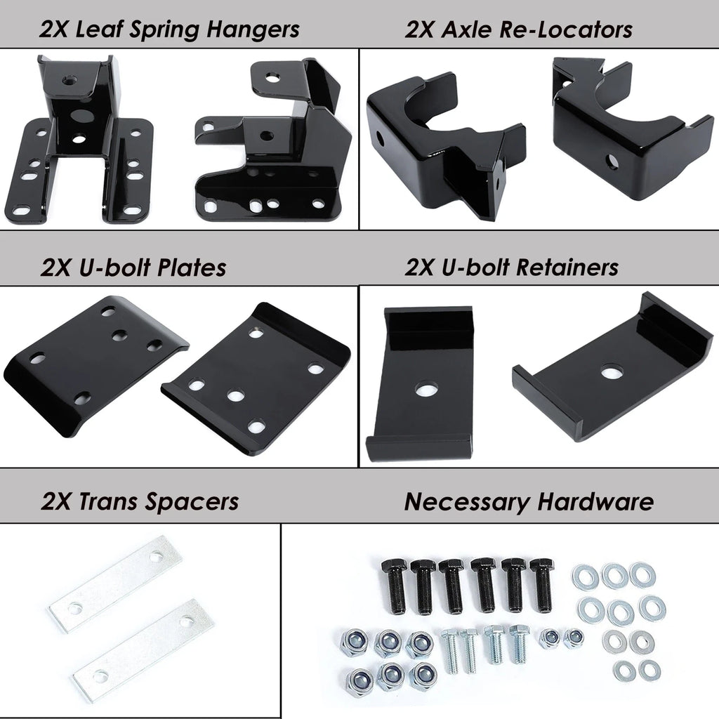 5"-6" Steel Rear Drop Lowering Axle Flip Kit for Silverado Sierra 1500 (2007–2020)