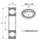 Deep Groove Ball Bearing 55x90x11mm for Scooter Skateboard (P5)