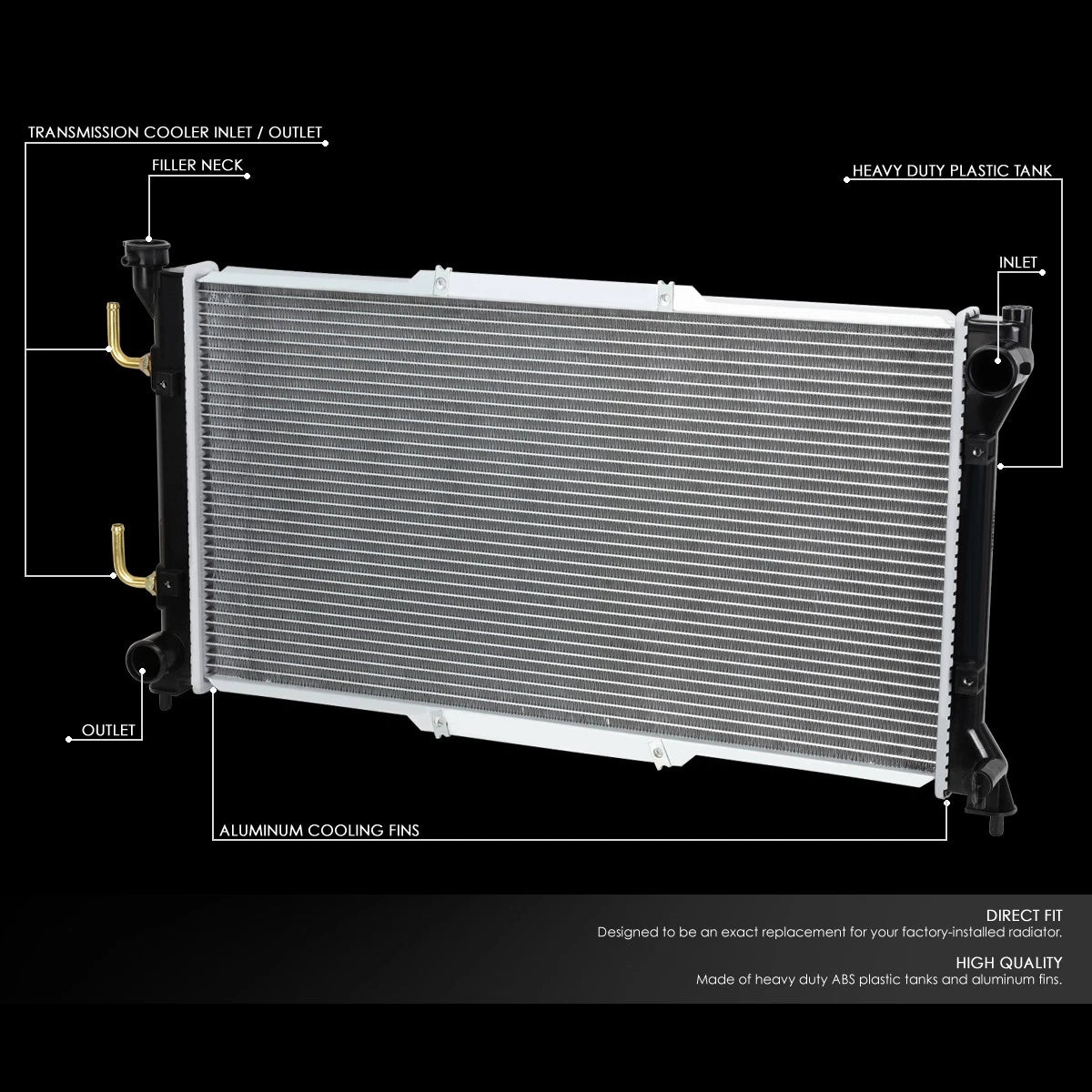 Aluminum Core Cooling Radiator for Subaru Legacy (1995–1999) DPI 1839