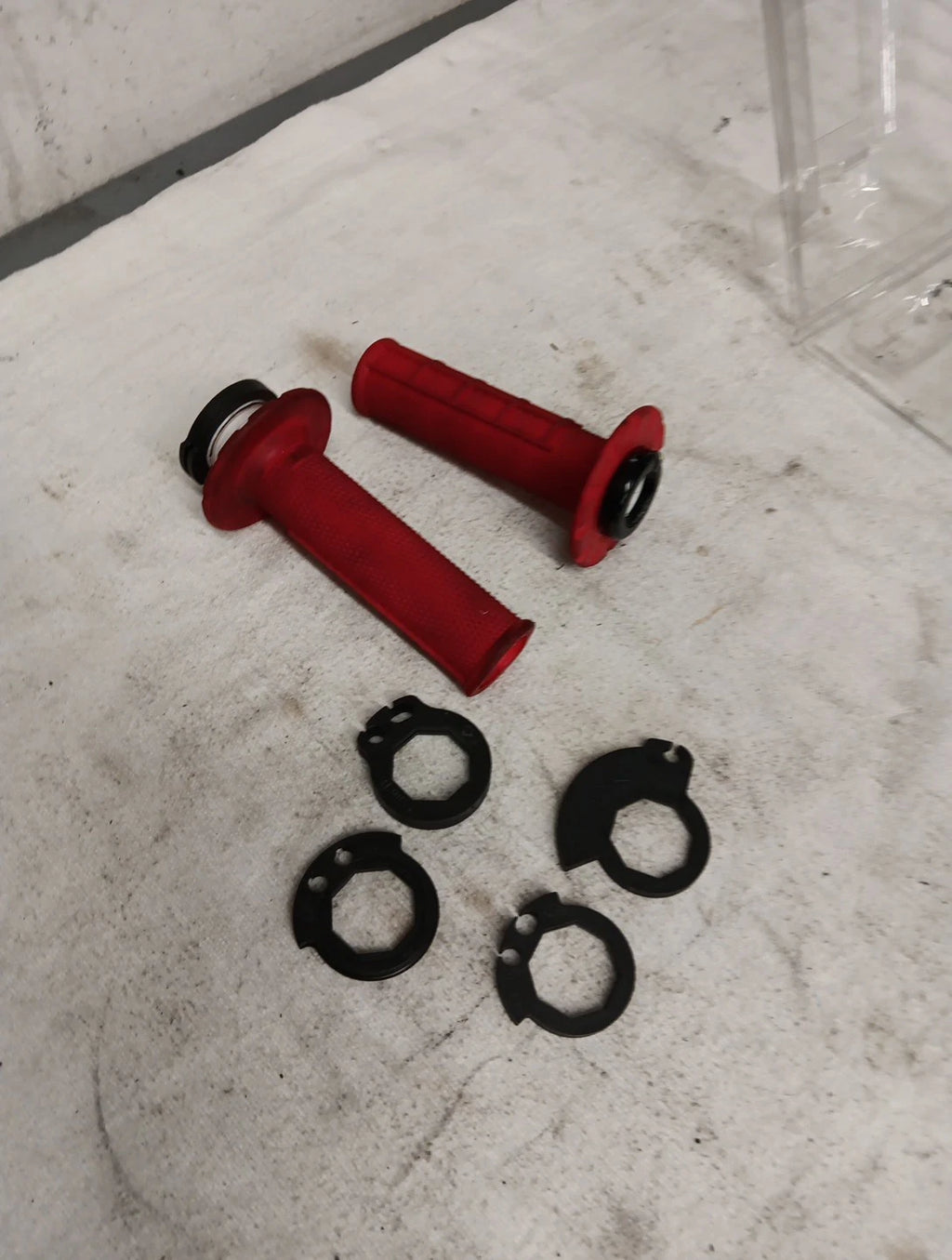 Micro-X Half-Waffle v2 Lock-On Grips for ODI (Red/Black)