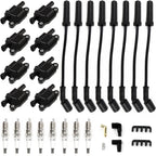 8 Pack UF413 Ignition Coil & Spark Plug Wire for Chevy GMC 4.8L 5.3L 6.0L