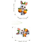 Orange Rabbit Switch Sticker 13x10cm PVC Decal for Wall Glass