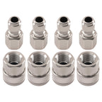 3/8in Quick Connect Stainless Steel Pressure Washer Adapter for 4Sets (—)