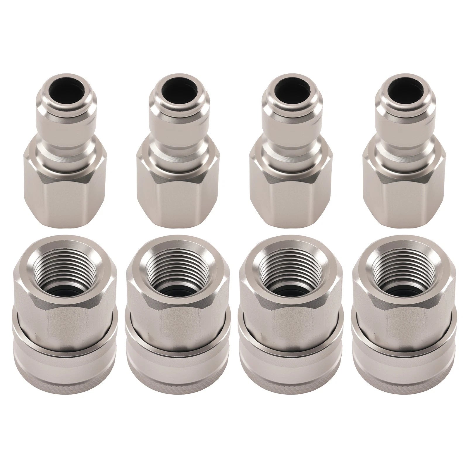 3/8in Quick Connect Stainless Steel Pressure Washer Adapter for 4Sets (—)
