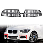Pair Honeycomb Front Bumper Fog Light Grille for BMW 1-Series F20 F21 (2011–2015)