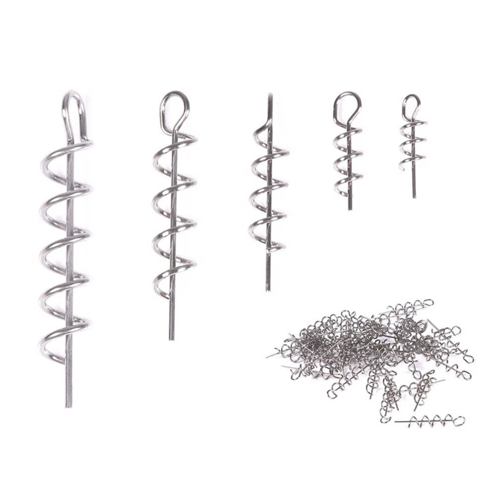 50pcs centering spring lock pin for soft lure bait fishing hook