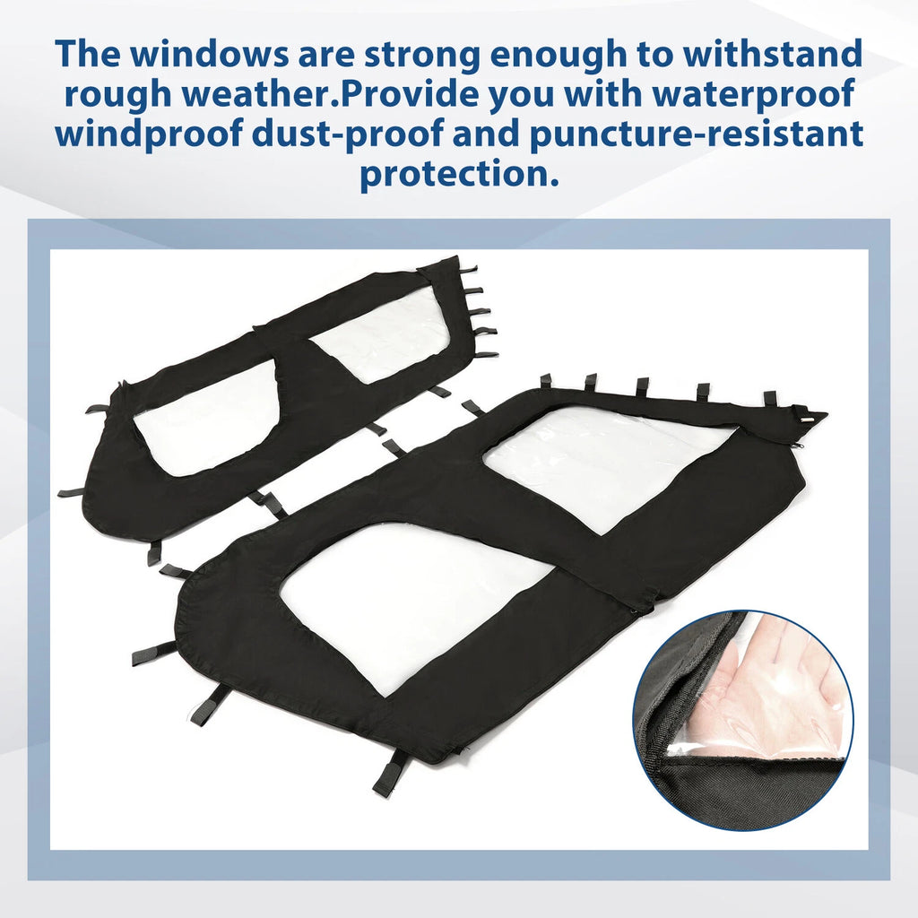 Soft Doors Cab Enclosure Set for Kawasaki Teryx4 (2012–2022)
